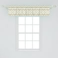 thumbnail image 2 of Ambesonne Ethnic Window Valance, Tribal Style Zigzag Triangle, 54" X 12", Ivory and Pale Sepia, 2 of 3
