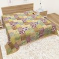 thumbnail image 2 of Patchwork Silk Kantha Quilt Bedcover Silk Patola Quilt Throw Blanket, 2 of 5