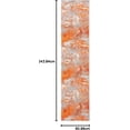 thumbnail image 2 of vfytbgnhj Collection 4' x 6' Grey/Orange MAD440G Modern Boho Abstract Non-Shedding Living Room Bedroom Area Rug, 2 of 9