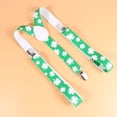thumbnail image 3 of EeaseMX 2 tirantes elásticos de trébol de cuatro hojas de 2,5 cm de ancho con 3 clips para hombres y mujeres (trébol de cuatro hojas verde), 3 of 7