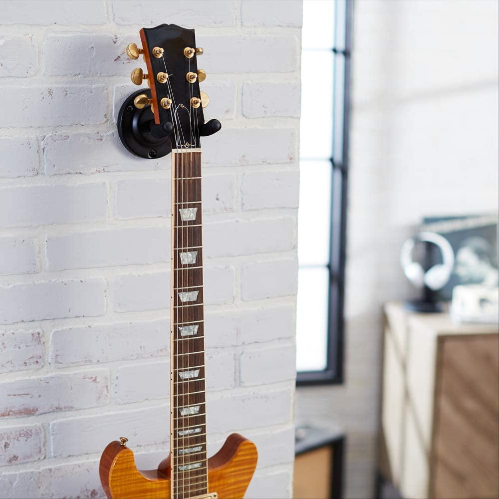 Wall Mount Guitar Hanger, Guitar Wall Holders For Guitar Bass, Black