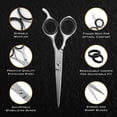 thumbnail image 2 of Professional Hair Cutting Scissors, 6 Inch Barber Hair Thinning Scissors, Razor Sharp All Stainless Steel Hair Shears, 2 of 5