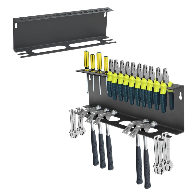 Steel Wall Rack for Hand Tools Organization Screwdrivers and Pliers Organizer