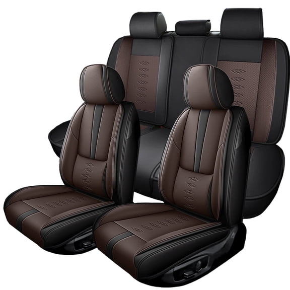 2002 for TOYOTA 4RUNNER Seat Cover, Premium Leather 5 Seats Full Set With Lumbar Support Suitable for All Seasons, Black and Brown Car Seat Covers, Beautify the Interior of Old Cars