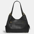 COACH Womens Soft Pebble Leather Lori Shoulder Bag Black C4824B4/BK One Size