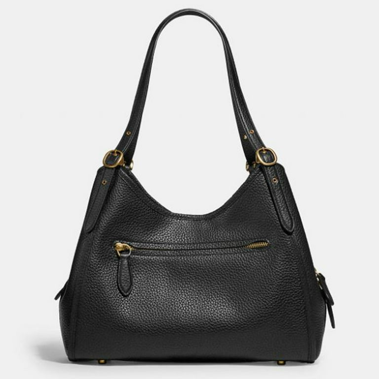 COACH Womens Lori Shoulder Bag Soft Pebble Leather Black One Size C4824 B4 BK Walmart