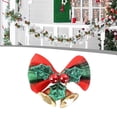 thumbnail image 2 of 1/10X Christmas Bow Christmas Tree Decorations Christmas Mini Bells Bows Christmas Ornaments Gifts Decorations Green Leaves Bow, 2 of 8