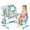 Blue #2, variant on YNCE Kids Desk and Chair Set Adjustable Height, Toddler Study Table Kids Table and Chairs with Storage and Drawers for Writing Reading Drawing