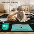 thumbnail image 4 of ODIKA 9'x12' Washable Area Rug Non-Shedding, Easy Care Vintage Turntable Record With Golden Center Label Soundwave Design for Master Suite, California King, Under Bed, 4 of 7