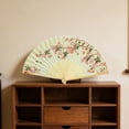 thumbnail image 2 of YingYouFu Chinese Style Folding Fan, Traditional Silk Bamboo Fan, Unisex Decorative Hand Fan for Photography, Portable Summer Cooling Fan, 2 of 6