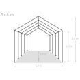 thumbnail image 4 of vidaXL Party Tent PE 5x8 m White, 4 of 5