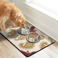 thumbnail image 2 of Chic Paisley Pattern Dog Feeding Mat - Absorbent Pet Food Spill Mat - Non-Slip Rubber Base - Vintage Floral Design - Easy to Clean - 12x19 Inches, 2 of 7