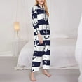 thumbnail image 4 of Disketp Pajamas Set Long Sleeve Sleepwear Womens Button Down Nightwear Pj Sets-Anchors, 4 of 9