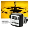 1 Inch 4-Digit High Accuracy Fuel Flow Meter 1% Precision Counter Gauge ...