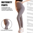 thumbnail image 4 of Pantalones de yoga para mujeres embarazadas, pantalones deportivos con cintura alta y barriga grande que se pueden usar externamente,L, 4 of 5