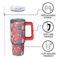 thumbnail image 3 of 30oz Reindeer Tumbler with Straw Lid Stainless Steel Insulated Cup Christmas Coffee Water Bottle Holiday Gift, 3 of 5