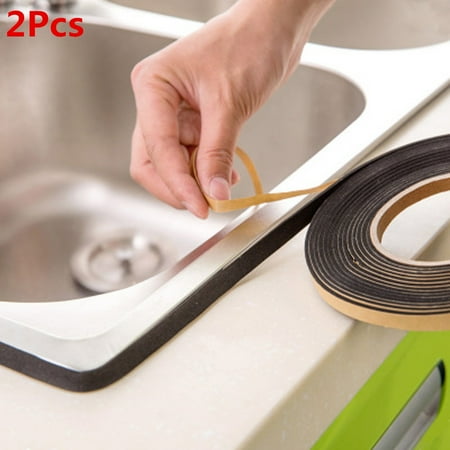 

Wendoximz 2-Piece Adhesive Sealing Strip for Kitchen Self-Adhesive Tape for Sealing Gaps and Cracks Kitchen & Dining Bar Essential