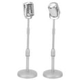 thumbnail image 1 of Retro Microphone Props Vintage Microphone Toy Prop With Stand, Plastic Fake Microphone Antique Prop Mic For Party Role Play Stage Table Decorations, 1 of 8