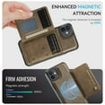 thumbnail image 3 of ELEHOLD Case for iPhone 14 Pro Max, 2-in-1 Detachable Magnetic Leather Wallet Case with RFID Blocking,Coffee, 3 of 8