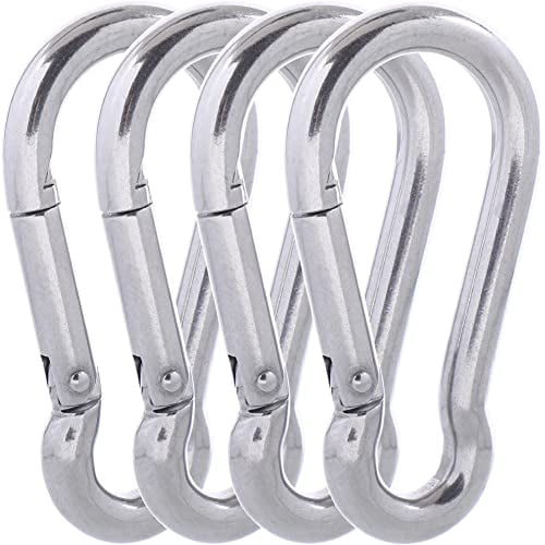 Carabiner Clips,316 Stainless Steel Carabiner Clip,Heavy Duty Carabiner Hooks,Keychain Carabiners,Multi-Purpose Spring Snap Hook for Dog Leash,Outdoor Camping,Swing,Hammock