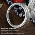 thumbnail image 4 of 48 Pcs Mason Canning Jar Rings Wide Mouth 86MM  Screw Bands Caps, 4 of 8