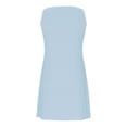 thumbnail image 6 of Plus Size Sun Dresses for Womens 2026 Summer Fashion Solid Color Casual Slim V-neck With Side Pockets And Long Skirt, 6 of 7