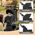 thumbnail image 4 of Magshion 3-Wheel Pet Stroller, Foldable Jogger for Small/Medium Dogs & Cats (33lb Max), Lightweight w/Breathable Mesh, Cup Holder & Basket, Black, 4 of 13