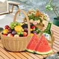 thumbnail image 5 of Wadada Garden Baskets for Gathering Vegetables, Garden Basket, Harvest Basket, Gathering Basket, Multipurpose Woven Basket Decoration Large Woven Picnic Fruits Bathroom (Inch), 5 of 5