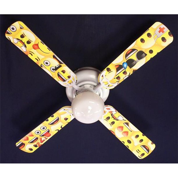42 in. New Emoji Ceiling Fan, Yellow