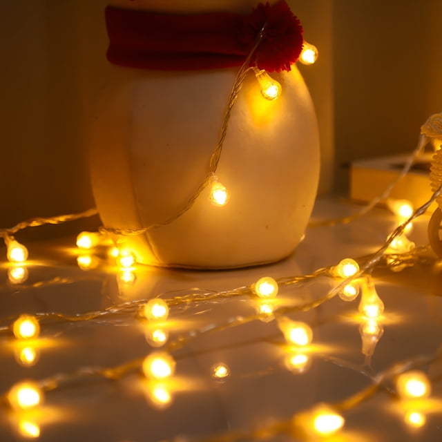 Cadena de luces LED, creativas luces de copos de nieve para árbol de Navidad, luces intermitentes, cadena de luces, caja de batería, luces decorativas, luces pequeñas USB