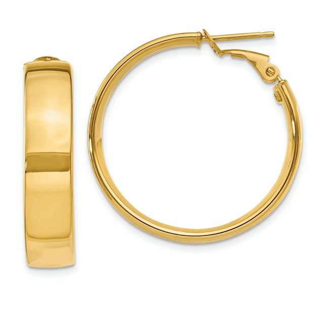 Boucles d'Oreilles Créoles en Or Jaune 14K