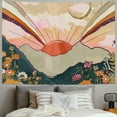 thumbnail image 2 of Creowell  Retro 70s 60s Groovy Tapestry Vintage Flowers Sun Rainbow Wall Tapestries, Aesthetic Sunrise Boho Wall Hanging Tapestry for Bedroom Classroom Home Room Wall Art Decor 50x40inch, 2 of 6