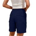 thumbnail image 4 of Short Bermuda pour Femmes Taille Confortable Longueur Genou Short Cargo Décontracté Ample Short d'Été, TG, 4 of 6