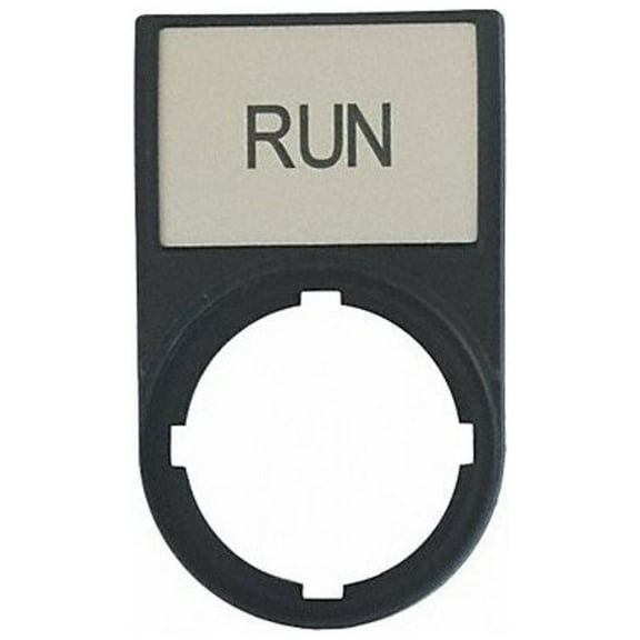 Eaton Legend Plate,Rectangular,Black M22S-ST-GB7