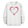 thumbnail image 5 of Stamzod Valentines Sweatshirts for Men Long Sleeve Lover Heart Casual Tops Loose Crew Neck Sweatshirt for Mens White E XL, 5 of 6