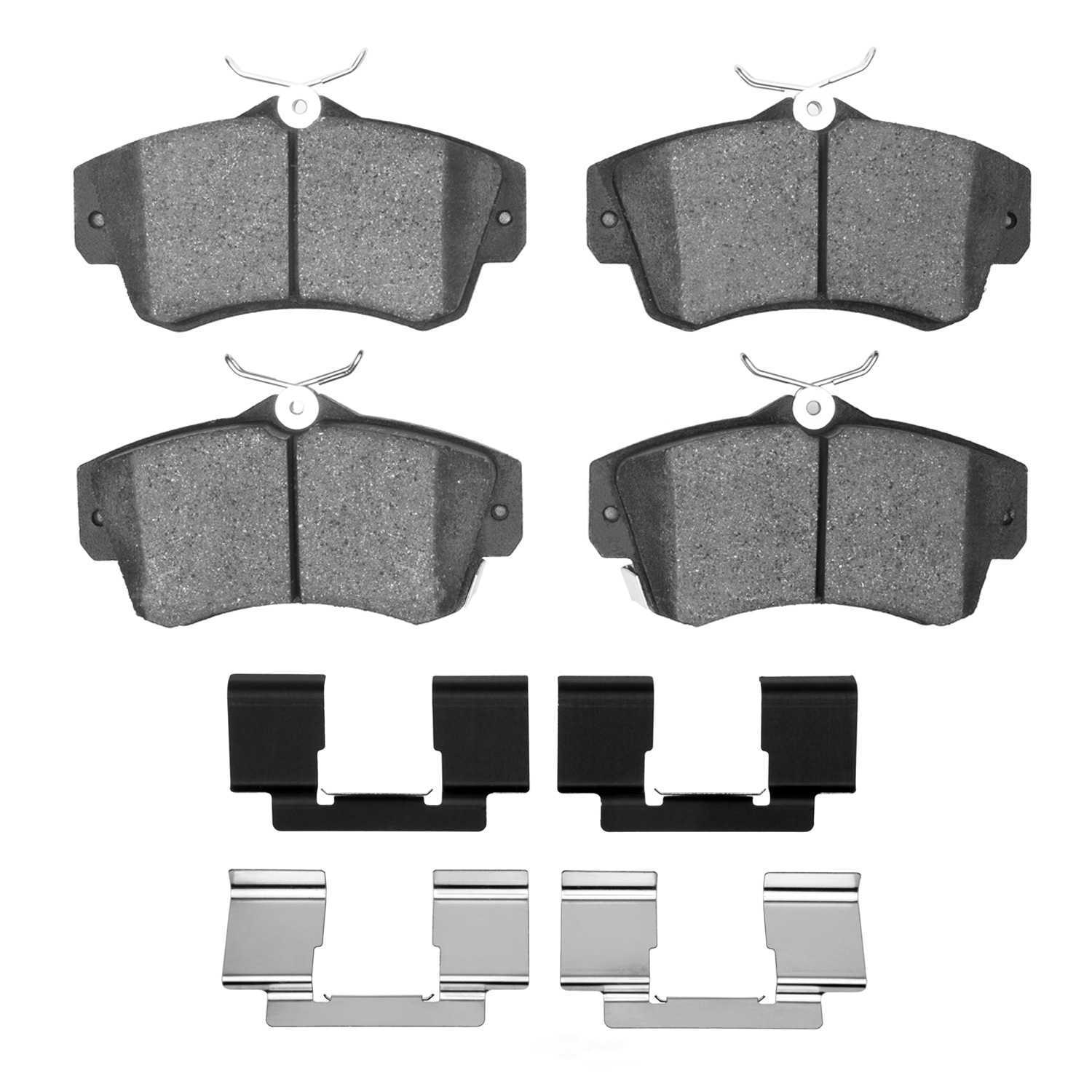 Dynamic Friction Company 1551-0841-01 DFC 5000 Advanced Brake Pads - Semi Metallic and Hardware Kit