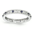 thumbnail image 1 of Bague en Argent Sterling Stackable Expressions Saphir Créé Taille 7, 1 of 3