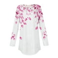 thumbnail image 4 of Uootdi Blouses for Women Dressy Casual Long Sleeve Round Neck Tunic Shirts Comfy Gift Graphic Print Trendy T-Shirts Going Out Cas, 4 of 5