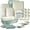 Light Sage with Handles, variant on Stackable Nonstick Bakeware Set Heavy Duty Cream 13 Pcs
