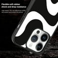 thumbnail image 2 of Compatible iPhone 14 Pro Max Case Cute Pattern Black and White Waves Zebra Print + Tire Shockproof Cover, Designed for iPhone 14 Pro Max Case Anti-Skid for Girls Women, 2 of 6