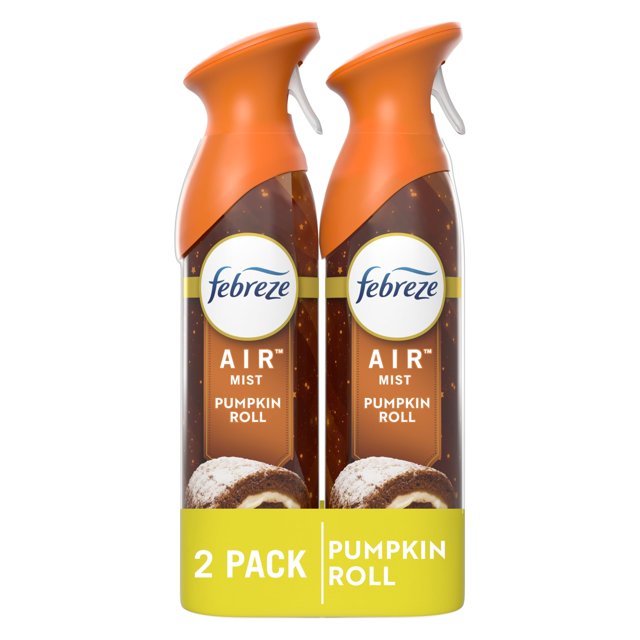Rollo de calabaza Febreze Air Mist para ambientador, 260 ml (paquete de 2)