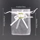 thumbnail image 2 of 50 piezas de 10 x 12 cm, bolsas de organza transparente con cordón de rosas blancas, bolsas para dulces, bolsas para joyas, bolsas para regalos de boda, fiestas, baby shower de Navidad, 2 of 5