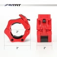 thumbnail image 2 of RitFit 2 inch Olympic Barbell Clips Set of 2, Barbell Clamps with ABS Locking & Quick Release & Carry Bag(Red), 2 of 6