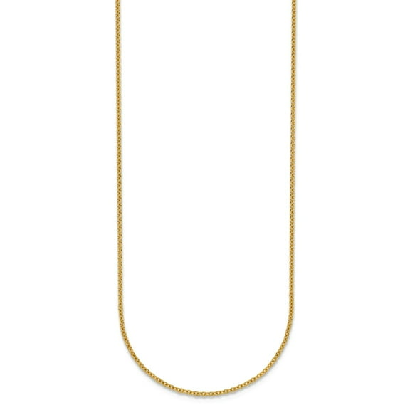 14k Solid Yellow Gold 1.1mm Cable Chain Necklace 18 Inch Chain Necklace for Women and Men