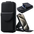 thumbnail image 5 of ELEHOLD for iPhone 15 Plus Wallet Crossbody Case Premium PU Leather Organ Card Slots Magnetic Closure Detachable Wrist Lanyard Shoulder Strap Flip Shockproof iPhone 15 Plus Cover,Black, 5 of 8