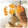 thumbnail image 6 of Glass vase with irregular ribbed clear vase flower vase round glass vase for flowers decorative home decoration for living room office dining table balcony wedding, 6 of 6