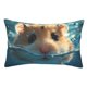 thumbnail image 1 of Fotbe Cute Swimming Guinea Pig Funda de Almohada Decorativa Estilo Occidental, Lujo en Algodón, Fundas para Almohadas King, Cojín Estampado para Decoración del Hogar-16"x24", 1 of 6