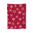 thumbnail image 5 of LNWH Red Winter Snowflake Pattern Throw Blanket, Flannel Sofa Blankets for All Seasons, 60"x50", 5 of 8