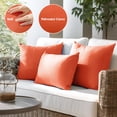 thumbnail image 4 of UNIKOME Outdoor Waterproof Throw Pillows "12" x "20" Feathers and Down Filled Square Solid Pillows Water Resistant Outdoor Pillows Decorative for Garden Patio Sofa Picnic, Set of 2, 12*20 Inch, Orange, 4 of 7