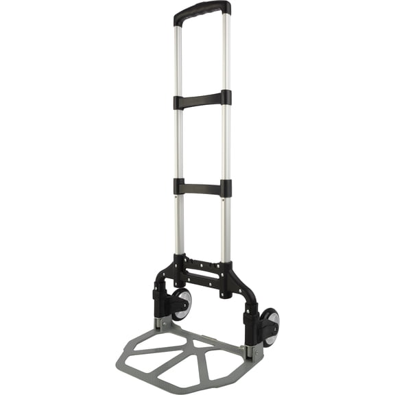 Stalwart Folding Hand Truck Dolly Cart - 154lb Capacity and Telescoping Handle